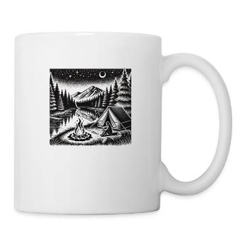 Camping - Feux de camp, nature sauvage et liberté - Mug blanc - blanc - Droite