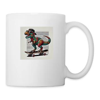 Skater Saurus Rex - Mug - white - Right