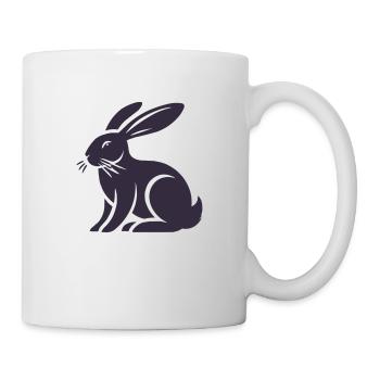 hase kaninchen - Tasse - Weiß - Rechts