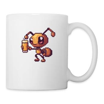 Bière Ant Pixel - Mug blanc - blanc - Droite