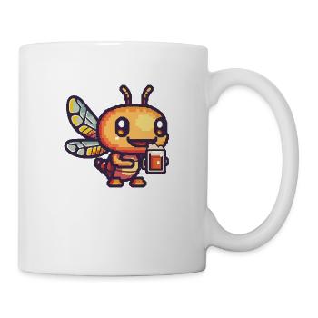Bière Dragonfly Pixel - Mug blanc - blanc - Droite