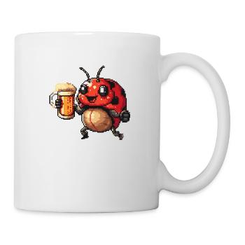 Bière Ladybug Pixel - Mug blanc - blanc - Droite