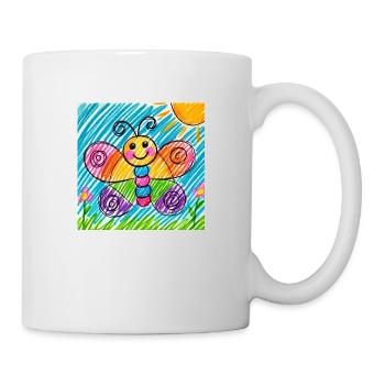 Schmetterling - Tasse - Weiß - Rechts