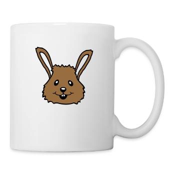 Hase Kaninchen Häschen Cartoon Kleintier niedlich - Tasse - Weiß - Rechts