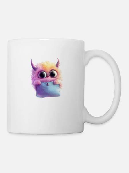 Fluffy Monster - Tasse - Weiß