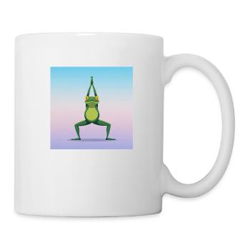 Der Yoga Frosch - Tasse - Weiß - Rechts