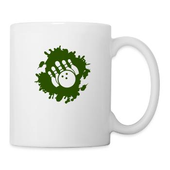 kegeln bowling klecks - Tasse - Weiß - Rechts