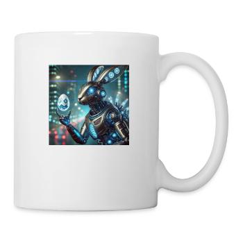Ein futuristischer Osterhase - Tasse - Weiß - Rechts