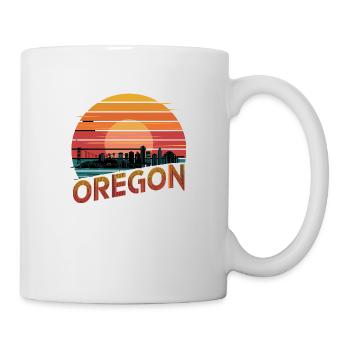 Oregon Portland Amerika Bundesstaat für Oregon - Tasse - Weiß - Rechts