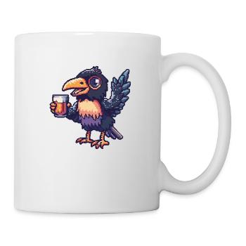 Bière Raven Crow Pixel - Mug blanc - blanc - Droite
