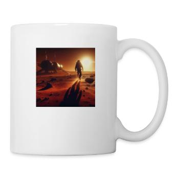 Einsamer Astronaut auf dem Mars - Tasse - Weiß - Rechts