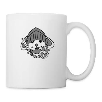 Lapin Chevalier Épée Bouclier Armure Casque Château Héros - Mug blanc - blanc - Droite