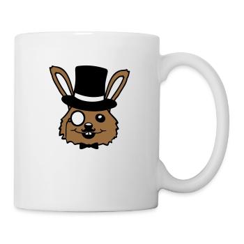 Sir Bunny Monocle Glasses Beard Top Hat Mr. Mr. - Mug - white - Right