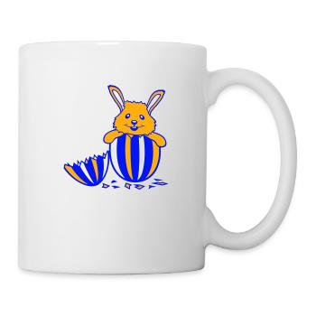 Lapin Oeuf de Pâques Lapin de Pâques Éclos Bébé Enfant - Mug blanc - blanc - Droite