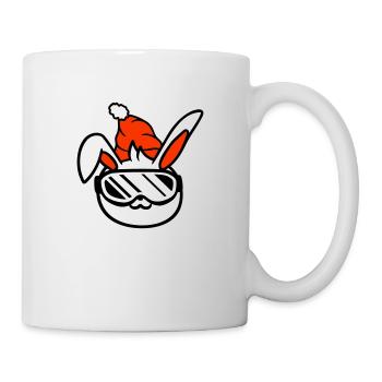 Bunny Ski Goggles Ski Bunny Skiing Ski Goggles Cap - Mug - white - Right