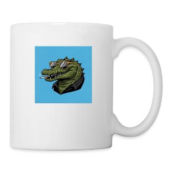 Cool crocodile with sunglasses - Mug - white - Right