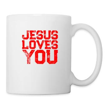 Jésus t’aime - Mug blanc - blanc - Droite