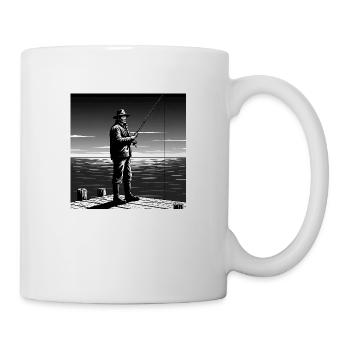The art of fishing: patience and nature - Mug - white - Right