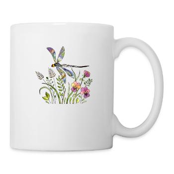 Libellule - Mug blanc - blanc - Droite