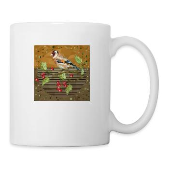 Bunter Vogel - Tasse - Weiß - Rechts