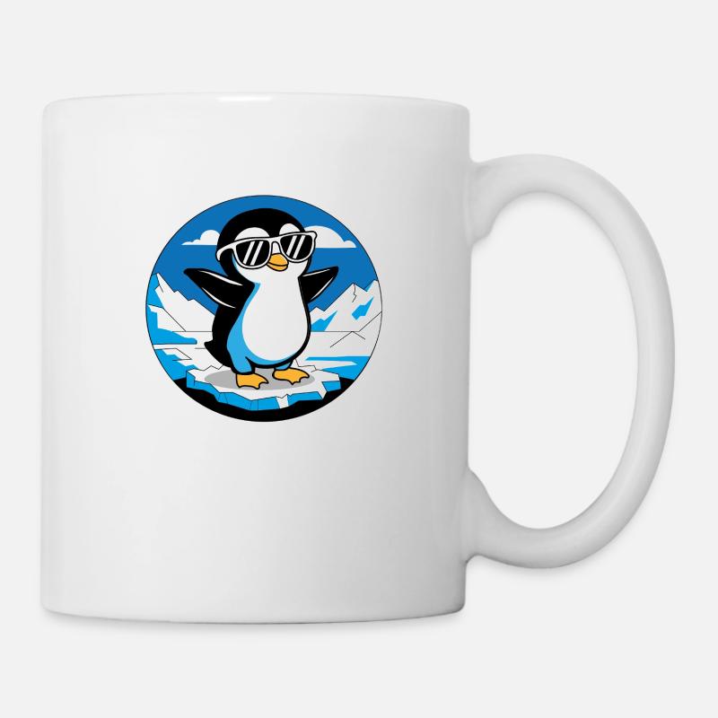Der coole Pinguin - Tasse - Weiß