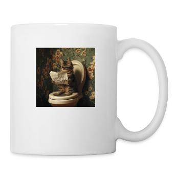Katzenklo - Tasse - Weiß - Rechts
