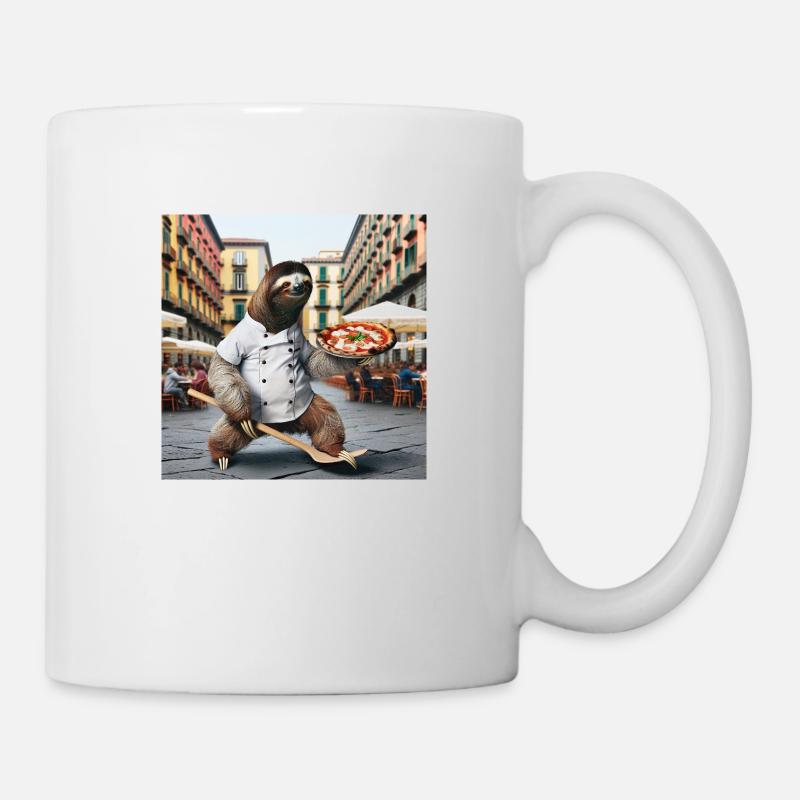 Sloth pizza maker Pizza maker Naples - Mug - white
