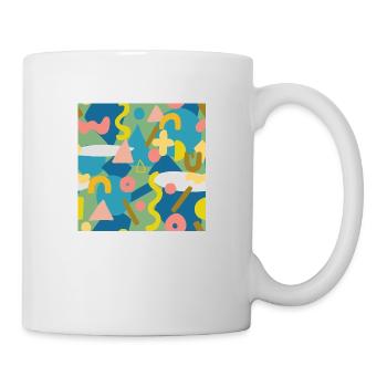 Abstraktes Muster - Tasse - Weiß - Rechts