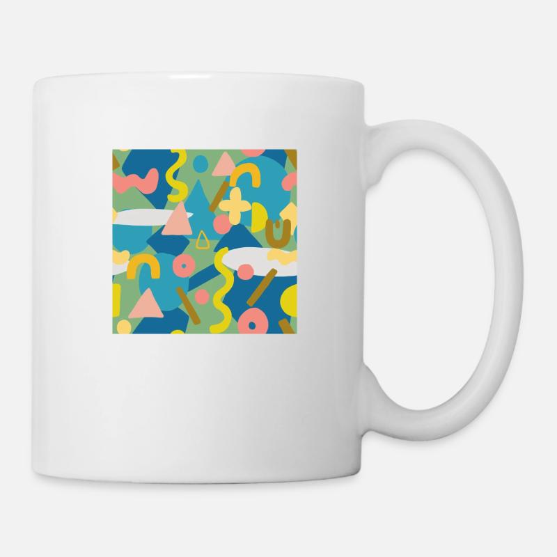 Abstraktes Muster - Tasse - Weiß
