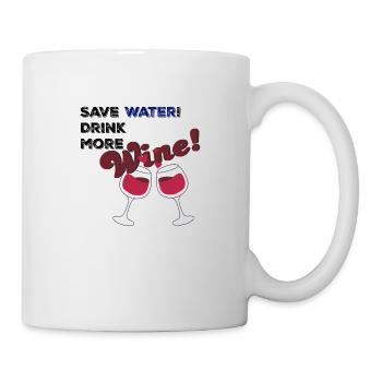 Économiser l’eau boire Vin - Mug blanc - blanc - Droite