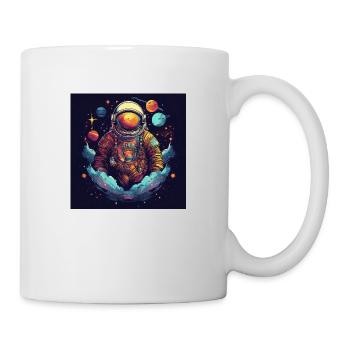 Astronaut im All - Tasse - Weiß - Rechts