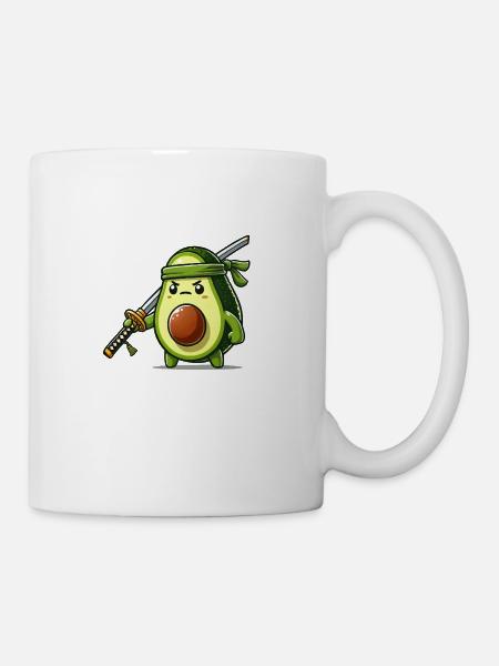 avocado samurai - Tasse - Weiß