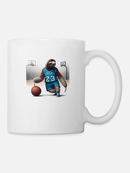 Sloth Basketball Tramp 23 - Mug - white