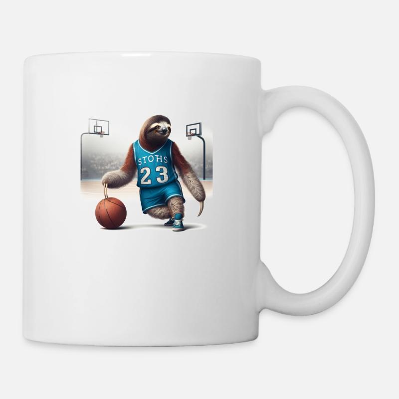 Faultier Basketball Tramp 23 - Tasse - Weiß