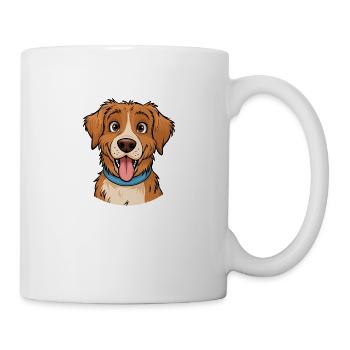 Portrait d’un retriever de canard de la Nouvelle-Écosse - Mug blanc - blanc - Droite