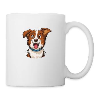 Border Collie Portrait - Mug blanc - blanc - Droite