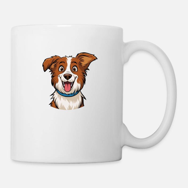 Border Collie Portrait - Mug - white
