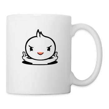 Bird Evil Bottom Hole Middle Finger Show Bad Boy - Mug - white - Right