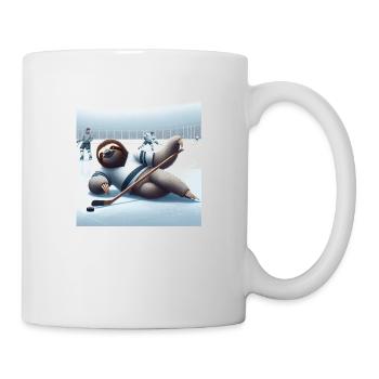 Sloth Wanderer Eishockey - Tasse - Weiß - Rechts
