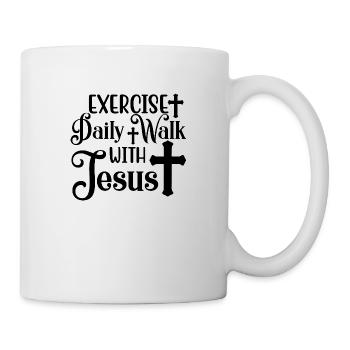 Marcher avec Jésus - Mug blanc - blanc - Droite
