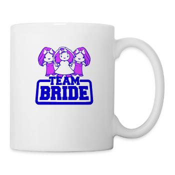 3 oiseaux poussins équipe mariée disant filles petites amies - Mug blanc - blanc - Droite