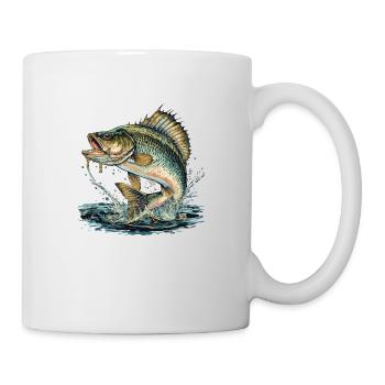 Motif de pêche vintage Predator dynamique - Mug blanc - blanc - Droite