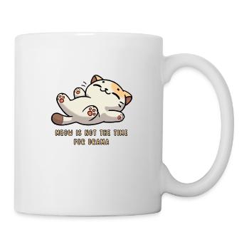 Meow – No Time for Drama Cat Design - Mug - white - Right