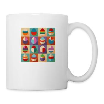 Ostereier Design No.09 - Tasse - Weiß - Rechts