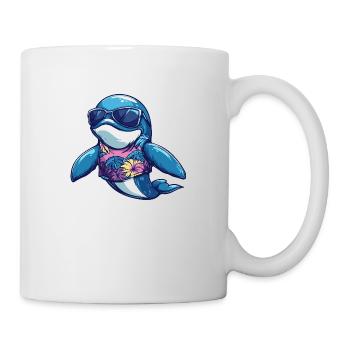 Wal Lustig Sommer - Tasse - Weiß - Rechts