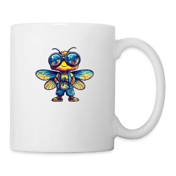 Libellule Été Drôle - Mug blanc - blanc - Droite