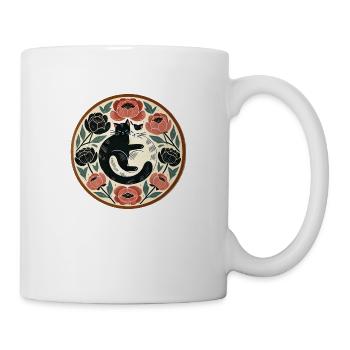Black and White Cat - Mug - white - Right