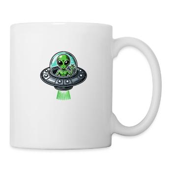OVNI Alien - Mug blanc - blanc - Droite
