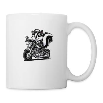 stinktier motorrad - Tasse - Weiß - Rechts