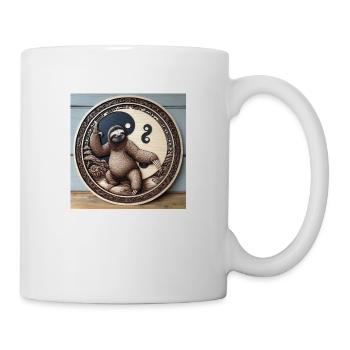 QiGong Faultier - Tasse - Weiß - Rechts